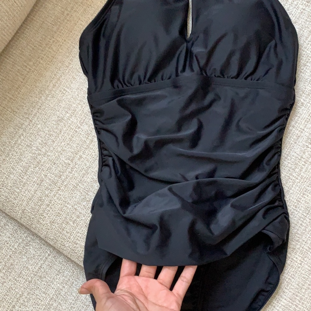 NWOT black tummy control one piece bathing suit - Picture 2 of 6